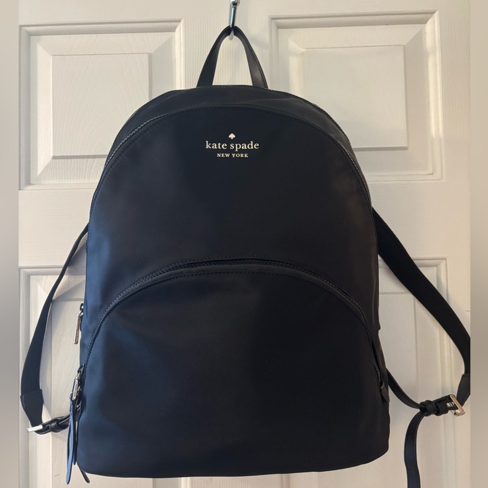 Kate Spade Karissa nylon large backpack in black in great condition.